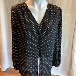 LAST DAY! White House Black Market Polka Dot Blouse